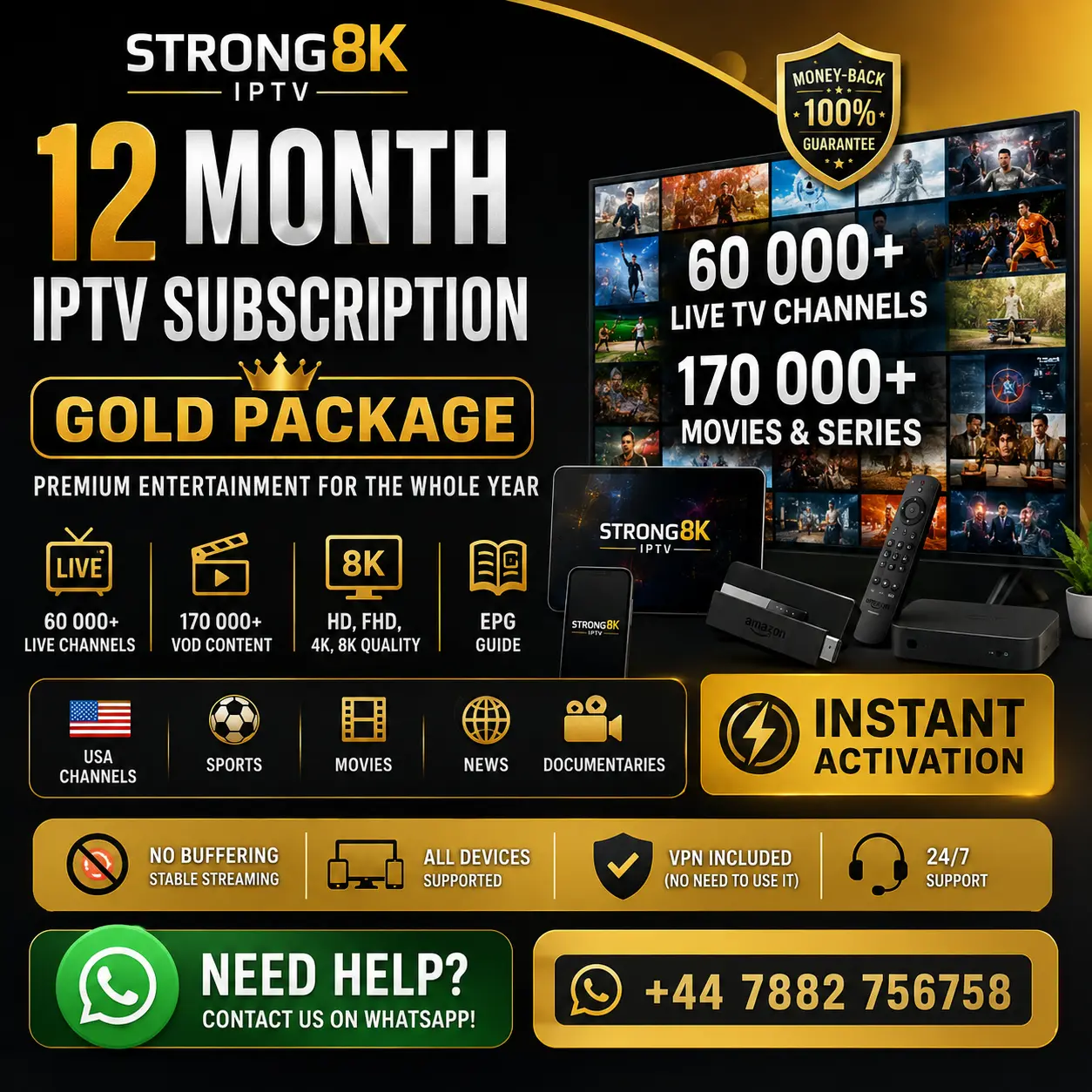 12 Month IPTV Subscription