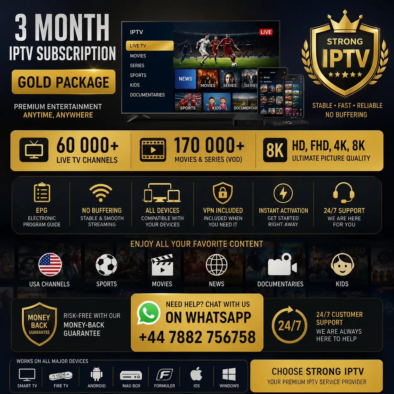 3 Month IPTV Subscription